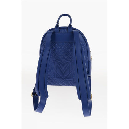 LOVE Quilted Faux Leather Backpack with Golden Logo