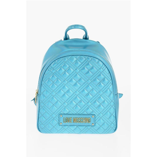 LOVE Quilted Laminated Faux Leather Backpack