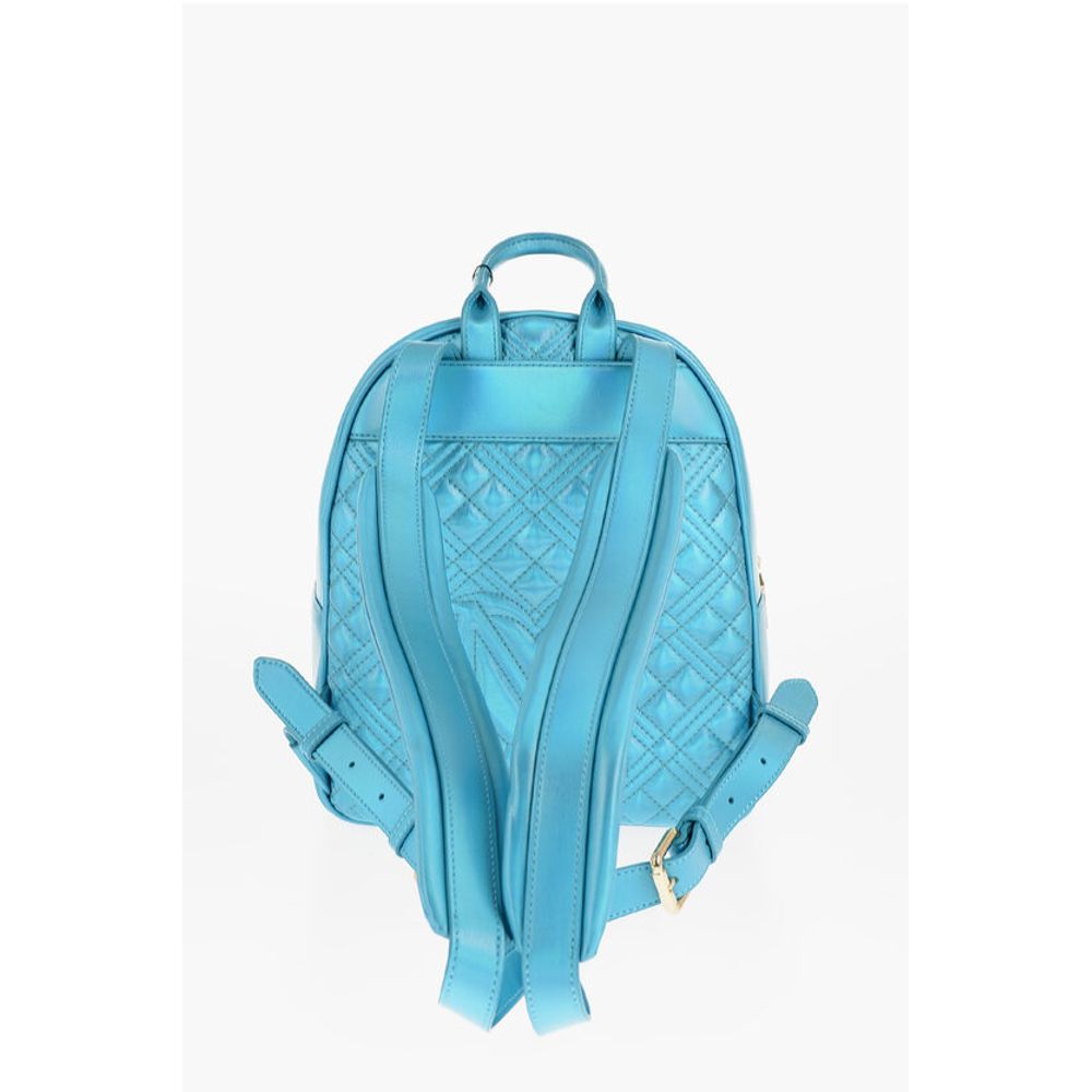 LOVE Quilted Laminated Faux Leather Backpack