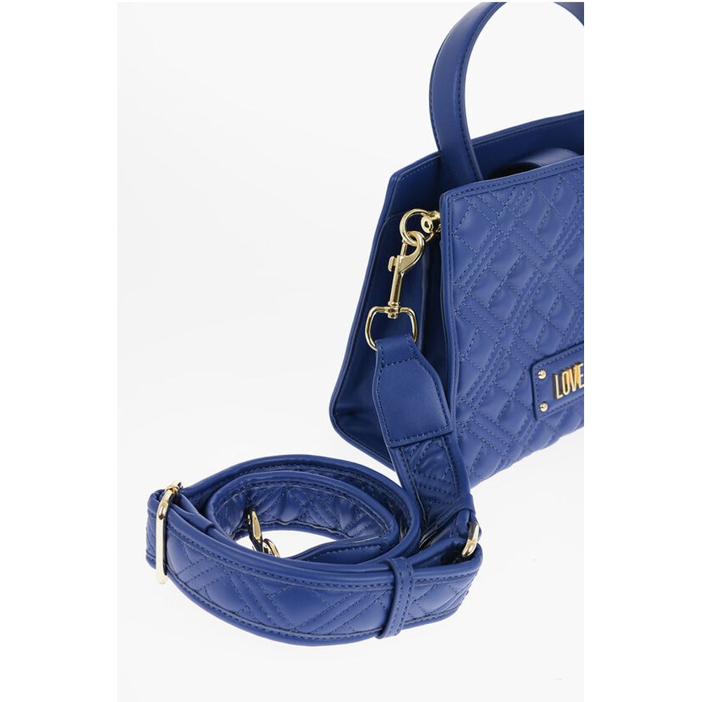 LOVE Quilted Faux Leather Bag with Removable Shoulder Strap