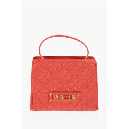 LOVE Quilted Faux Leather Bag with Removable Shoulder Strap