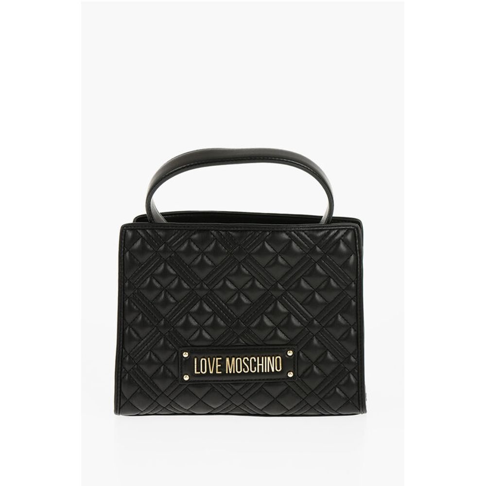 LOVE Quilted Faux Leather Bag with Removable Shoulder Strap