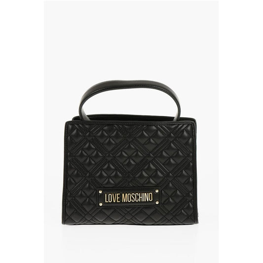 LOVE Quilted Faux Leather Bag with Removable Shoulder Strap