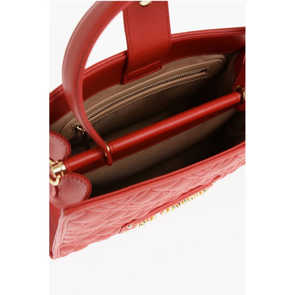 LOVE Quilted Faux Leather Bag with Removable Shoulder Strap