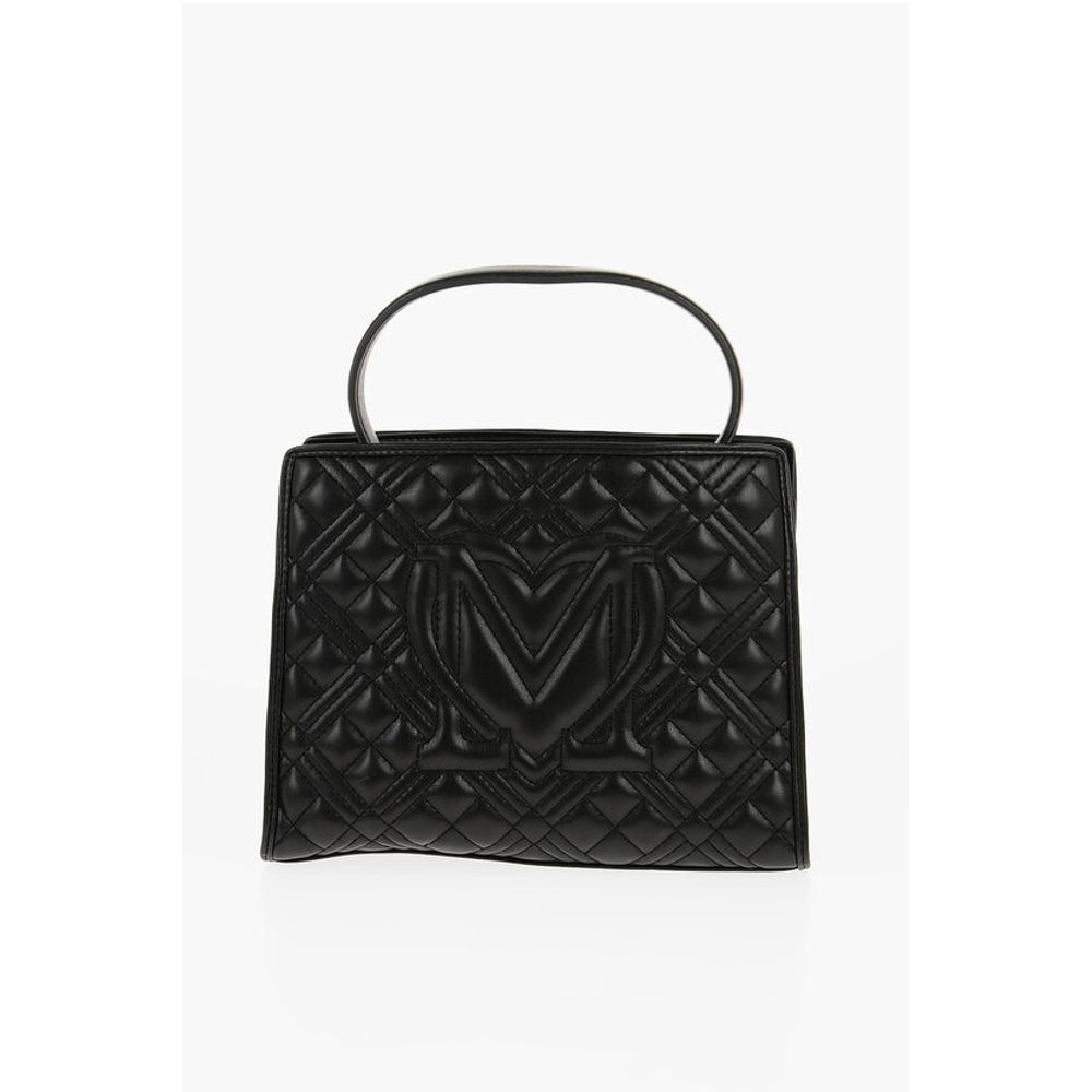 LOVE Quilted Faux Leather Bag with Removable Shoulder Strap