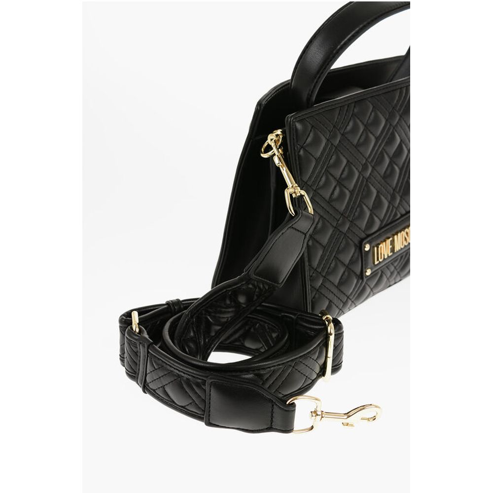 LOVE Quilted Faux Leather Bag with Removable Shoulder Strap