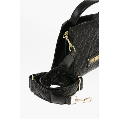 LOVE Quilted Faux Leather Bag with Removable Shoulder Strap
