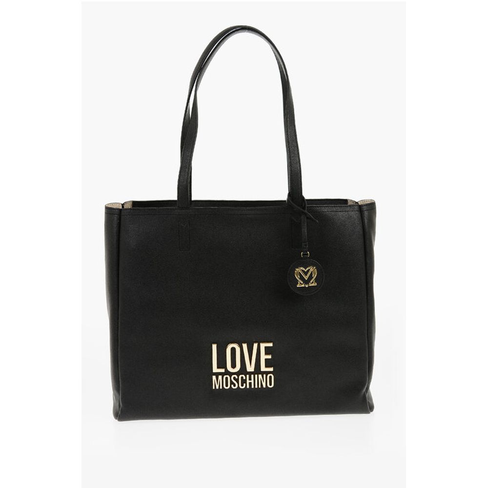 LOVE Faux Leather Shoulder Bag with Golden Logo