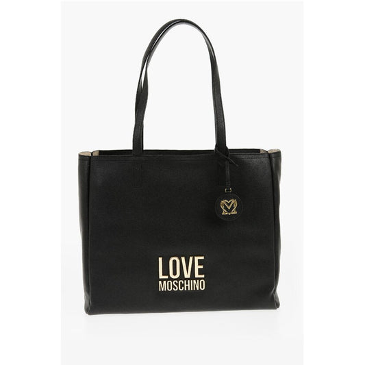 LOVE Faux Leather Shoulder Bag with Golden Logo
