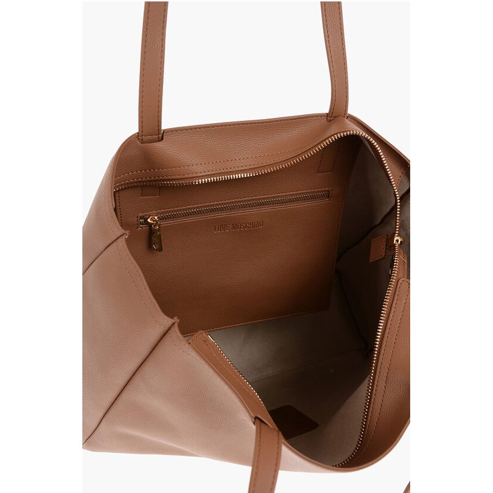 LOVE Faux Leather Shoulder Bag with Golden Logo