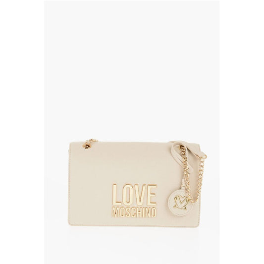 LOVE Faux Leather Shoulder Bag with Golden Details