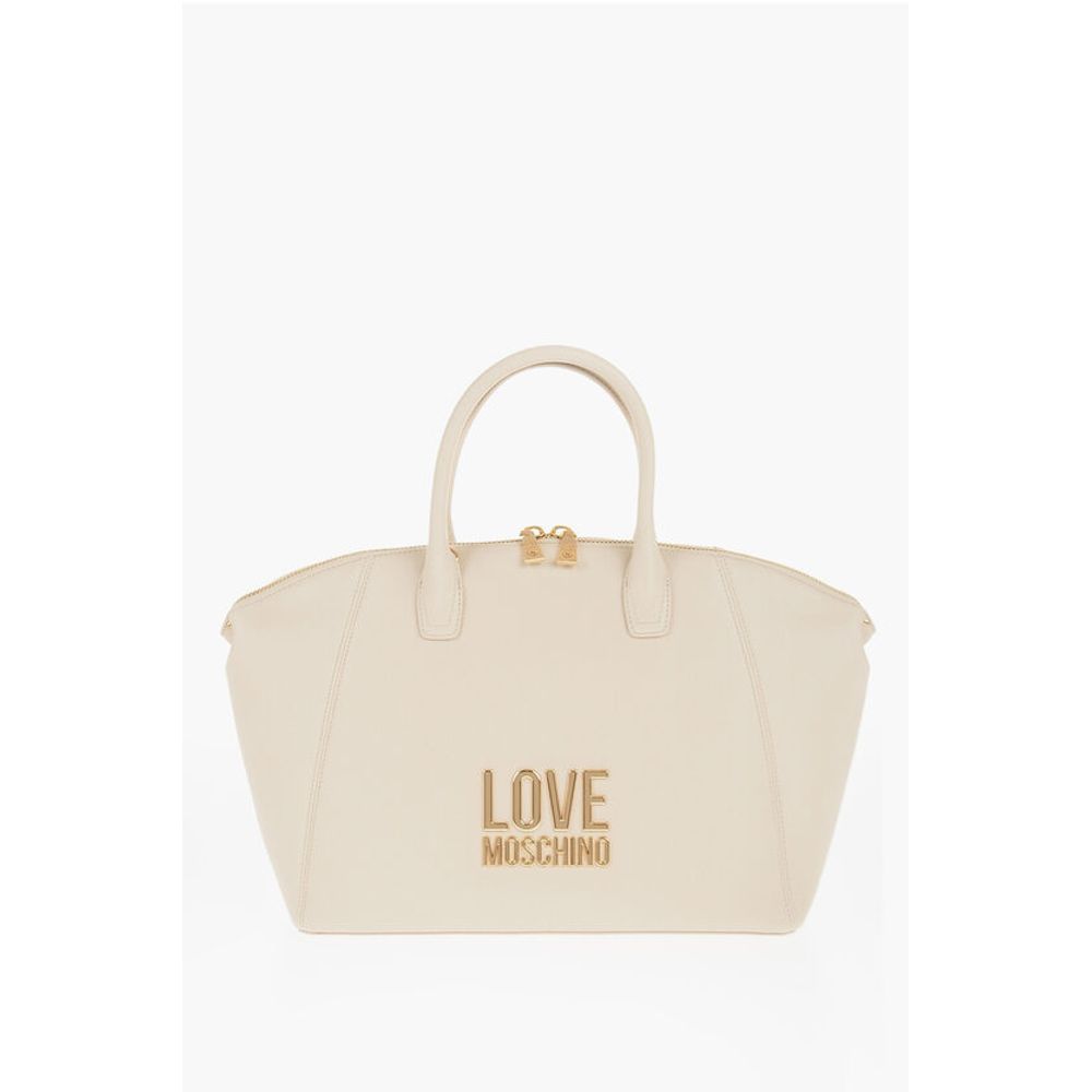 LOVE Faux Leather Tote Bag with Golden Logo