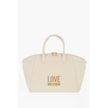 LOVE Faux Leather Tote Bag with Golden Logo