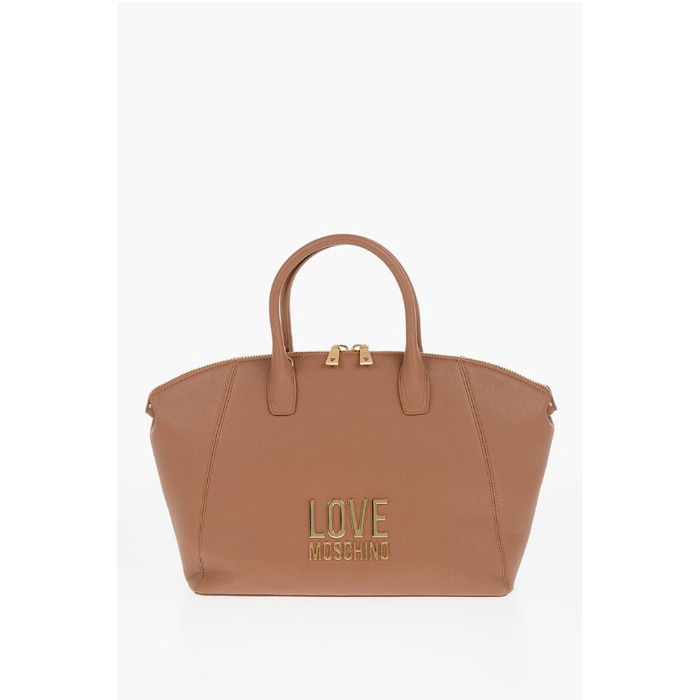 LOVE Faux Leather Tote Bag with Golden Logo
