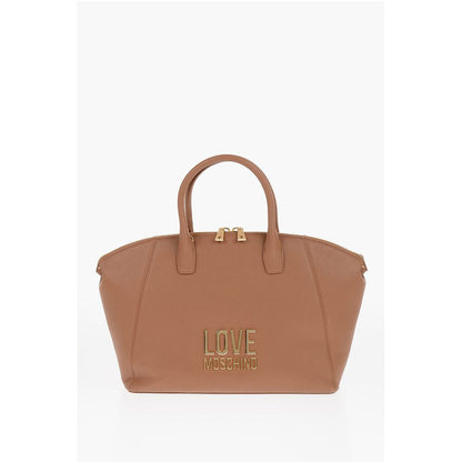 LOVE Faux Leather Tote Bag with Golden Logo