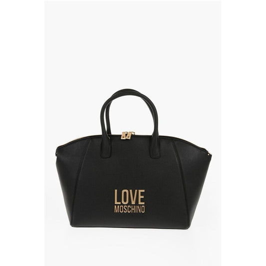 LOVE Faux Leather Tote Bag with Golden Logo