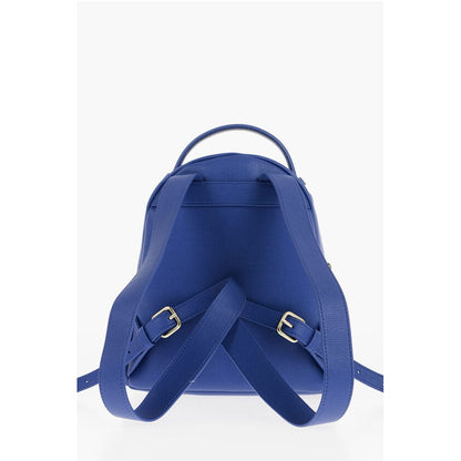 LOVE Solid Color Faux Leather Backpack with Golden Logo