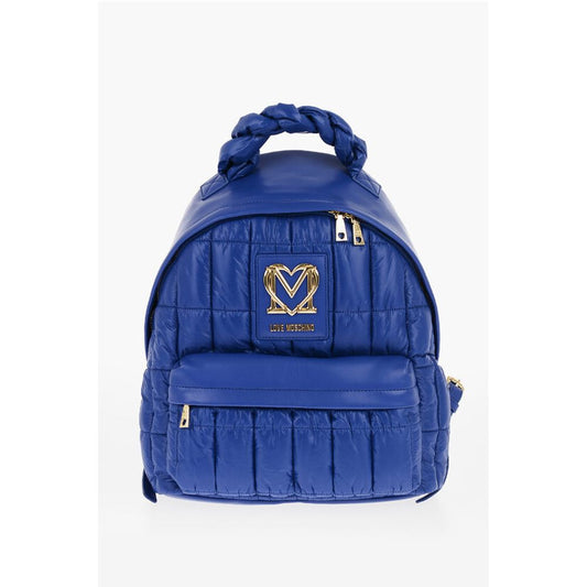 LOVE Quilted Nylon Backpack with Faux Leather Trims