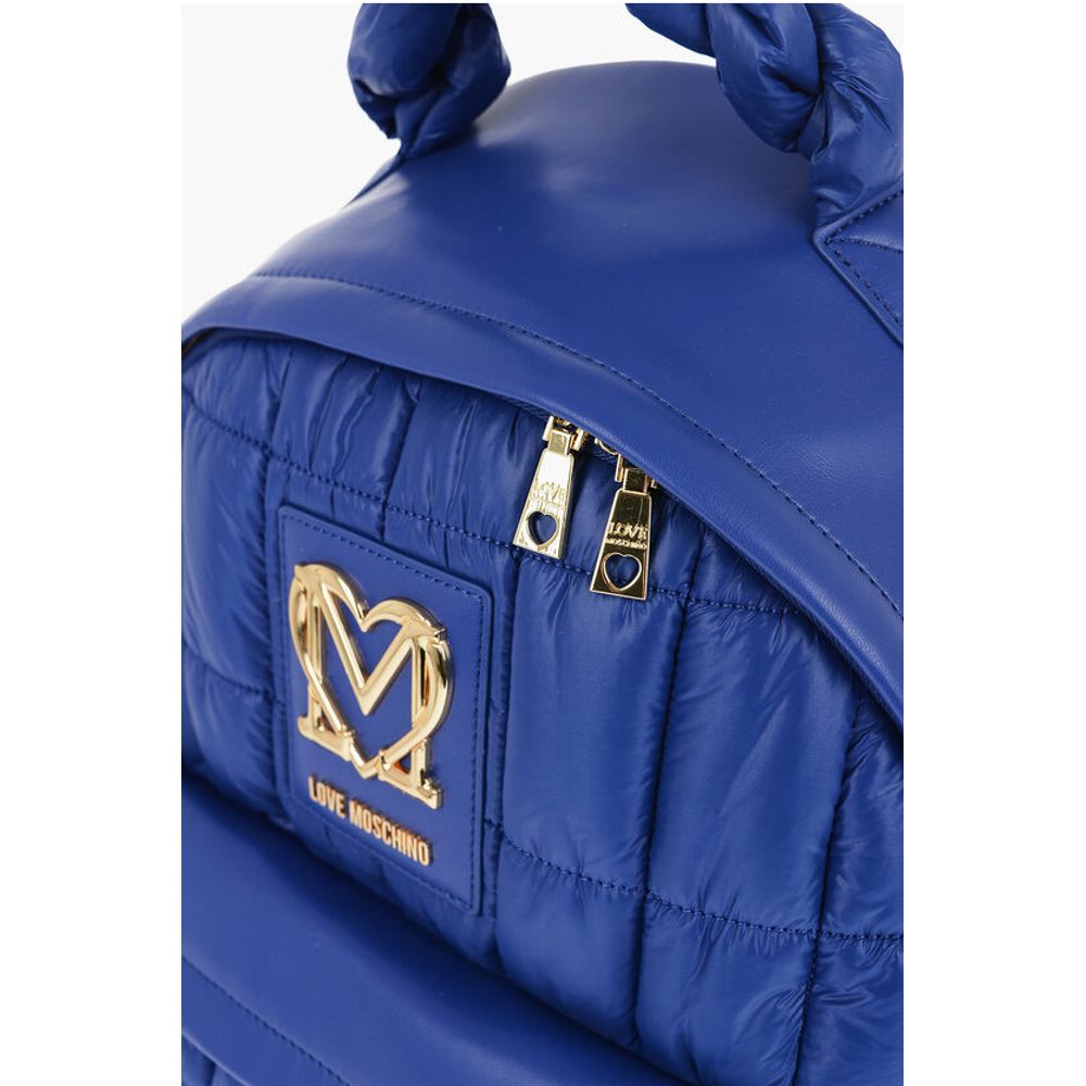 LOVE Quilted Nylon Backpack with Faux Leather Trims
