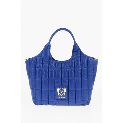 LOVE Quilted Nylon Tote Bag with Faux Leather Trims