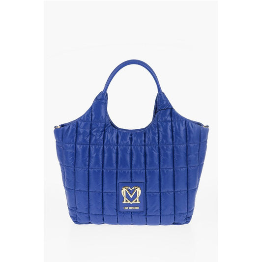 LOVE Quilted Nylon Tote Bag with Faux Leather Trims