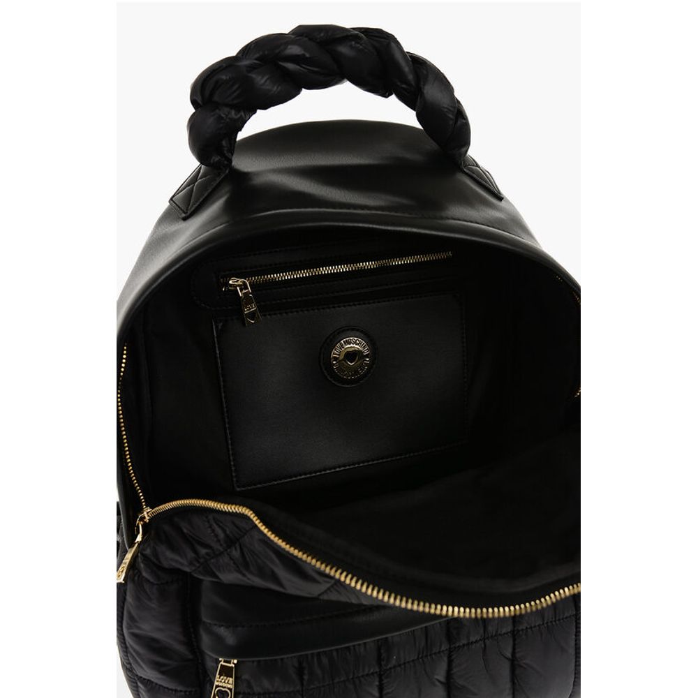 LOVE Quilted Nylon Backpack with Faux Leather Trims