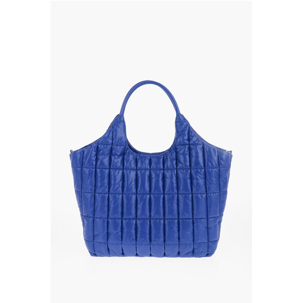 LOVE Quilted Nylon Tote Bag with Faux Leather Trims