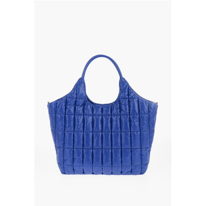 LOVE Quilted Nylon Tote Bag with Faux Leather Trims