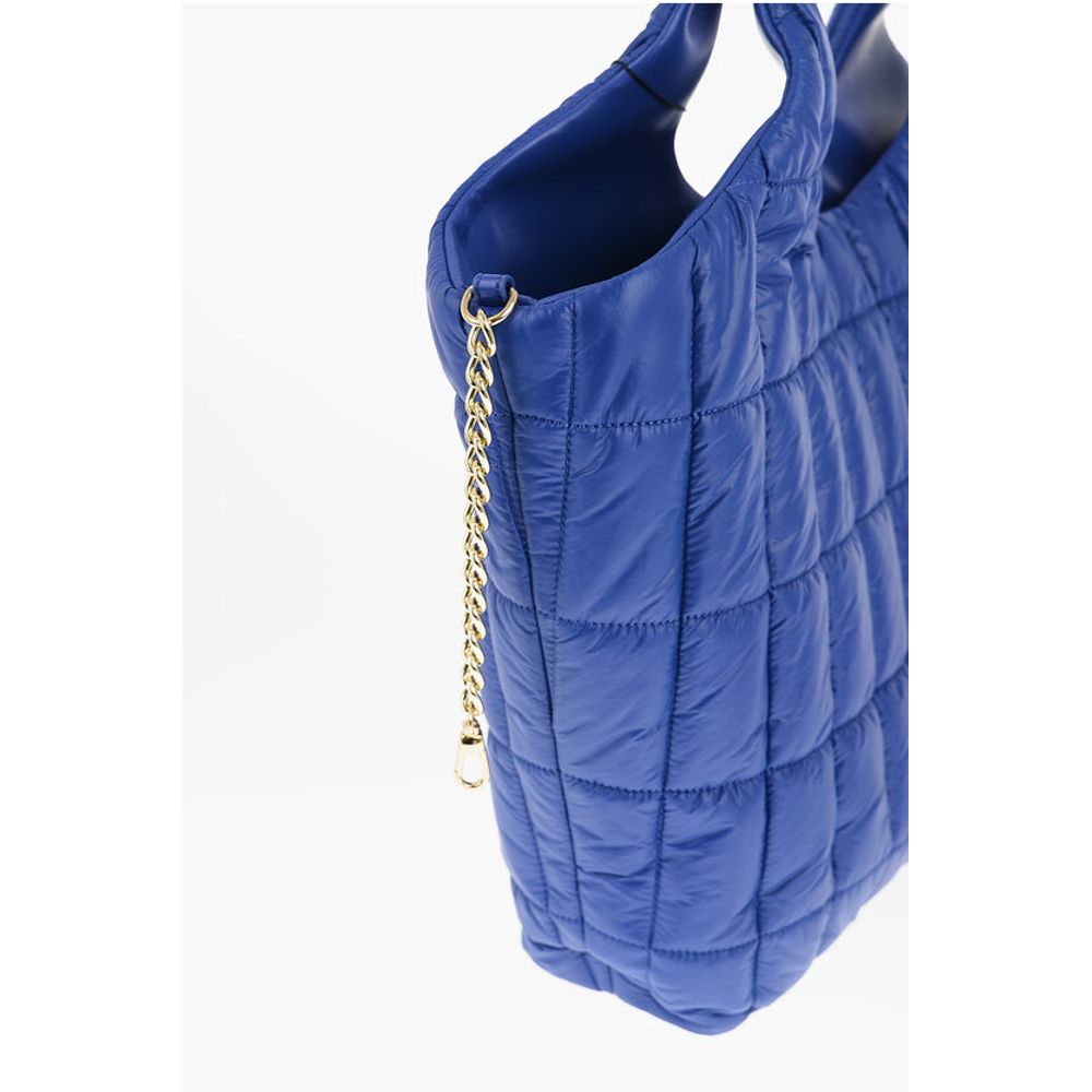 LOVE Quilted Nylon Tote Bag with Faux Leather Trims