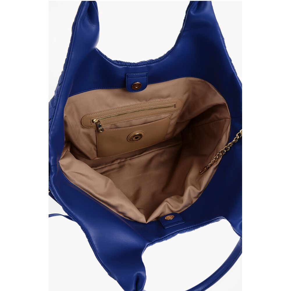 LOVE Quilted Nylon Tote Bag with Faux Leather Trims