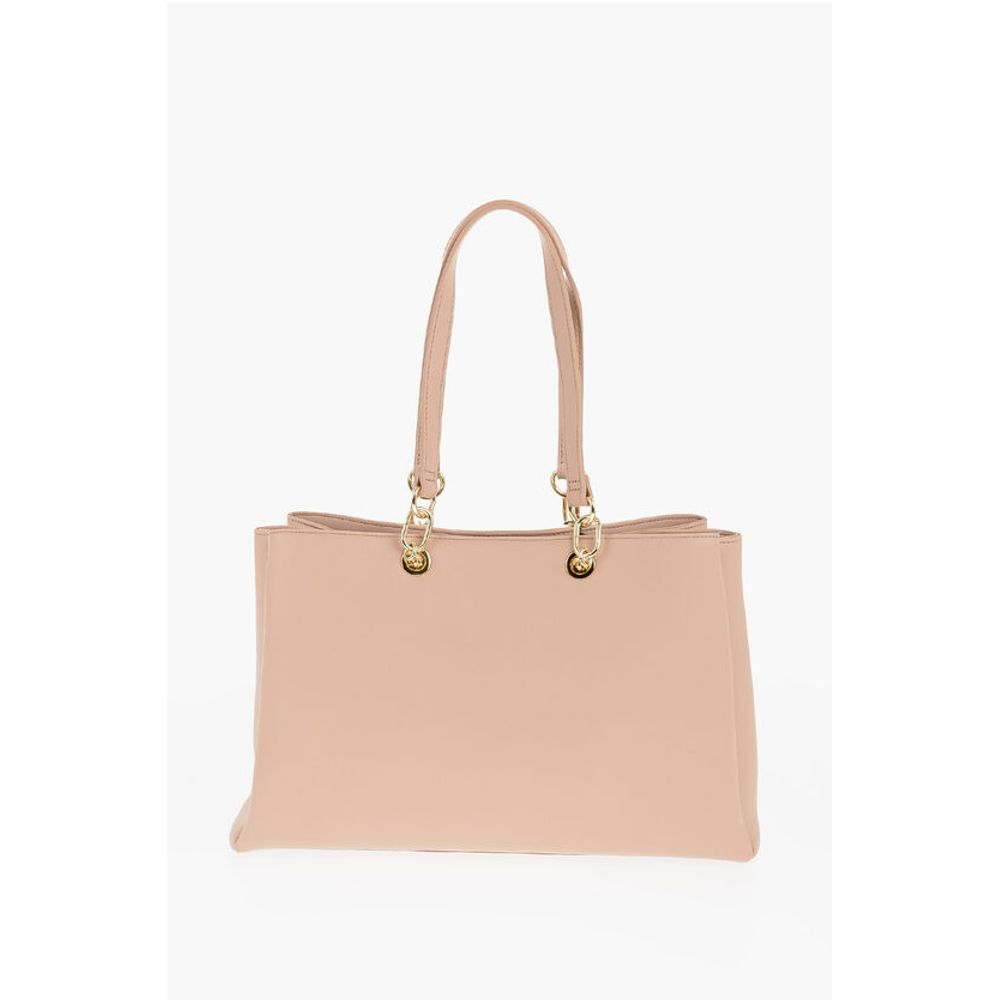LOVE Faux Leather Tote Bag with Golden Logo