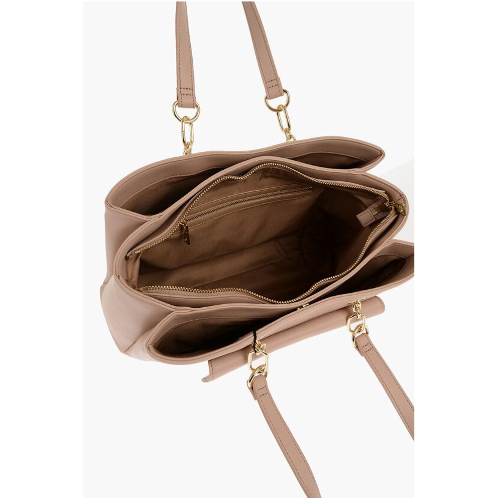 LOVE Faux Leather Tote Bag with Golden Logo