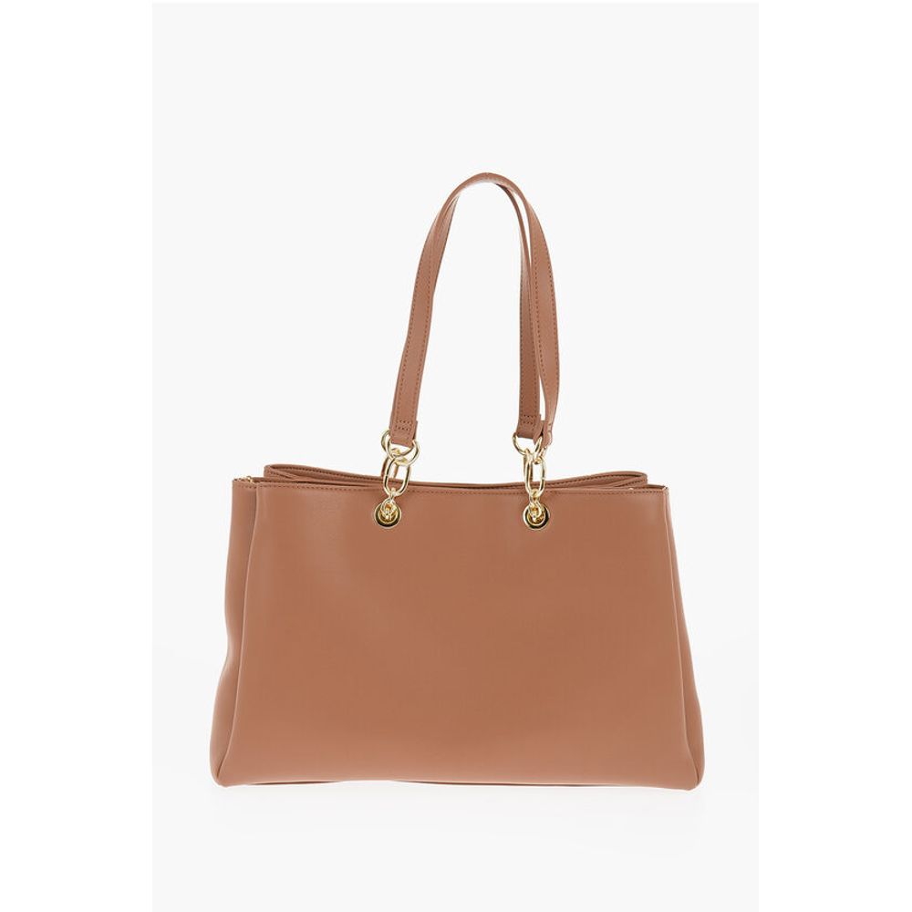 LOVE Faux Leather Tote Bag with Golden Logo