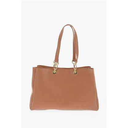 LOVE Faux Leather Tote Bag with Golden Logo