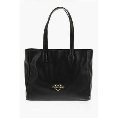 LOVE Faux Leather Tote Bag with Heart Shaped Pouch