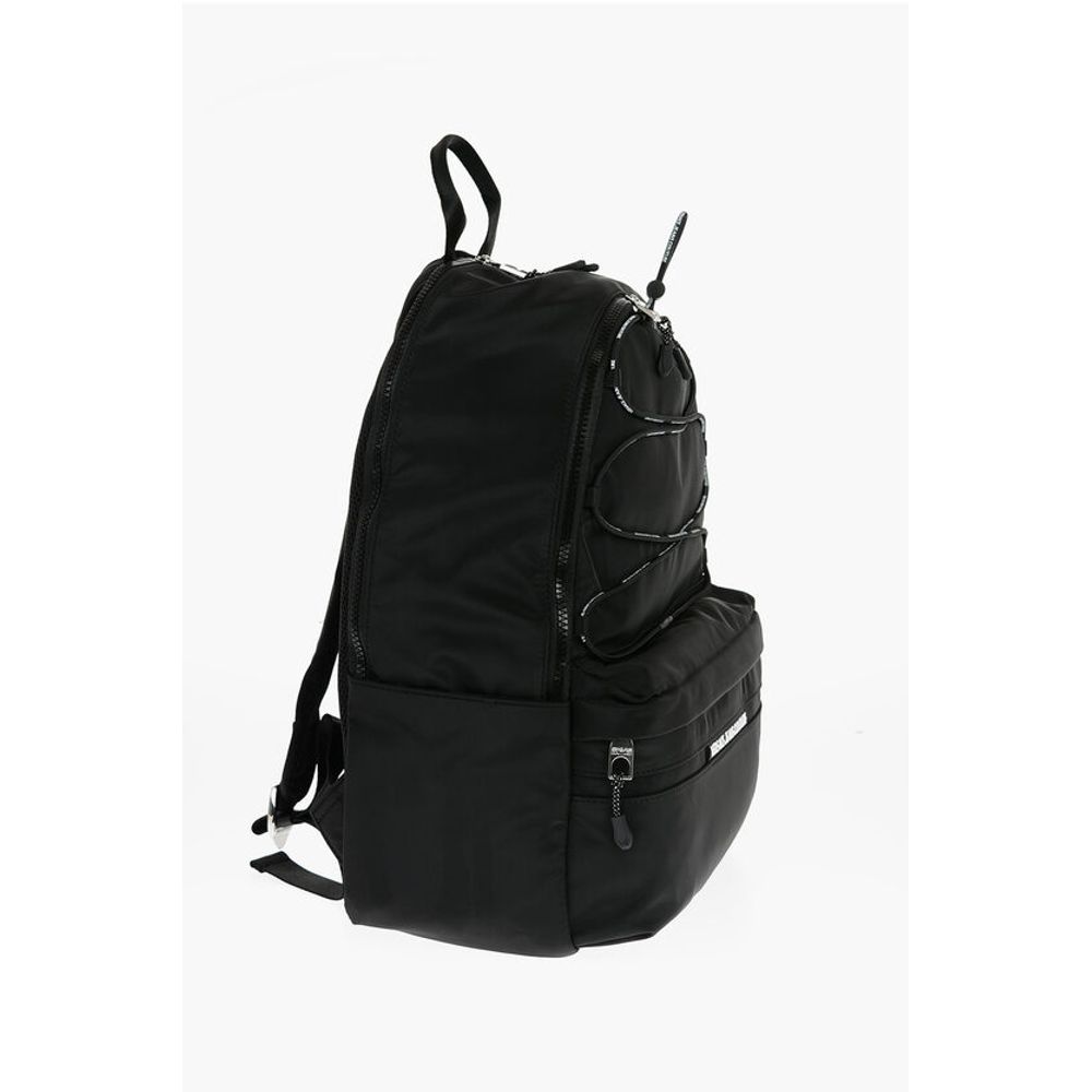 JEANS COUTURE Solid Color Nylon Backpack with Logoed Detail
