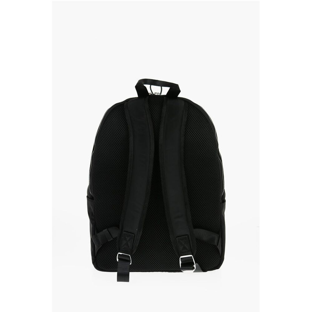 JEANS COUTURE Solid Color Nylon Backpack with Logoed Detail