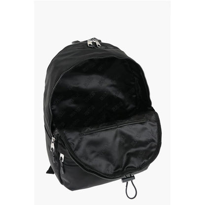JEANS COUTURE Solid Color Nylon Backpack with Logoed Detail