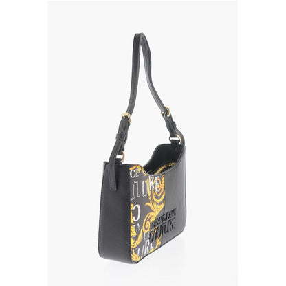 JEANS COUTURE Baroque Motif Shoulder Bag with Embossed Logo