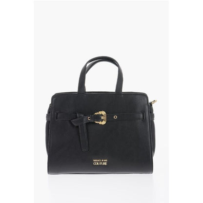 JEANS COUTURE Faux Leather Handbag with Golden Buckle