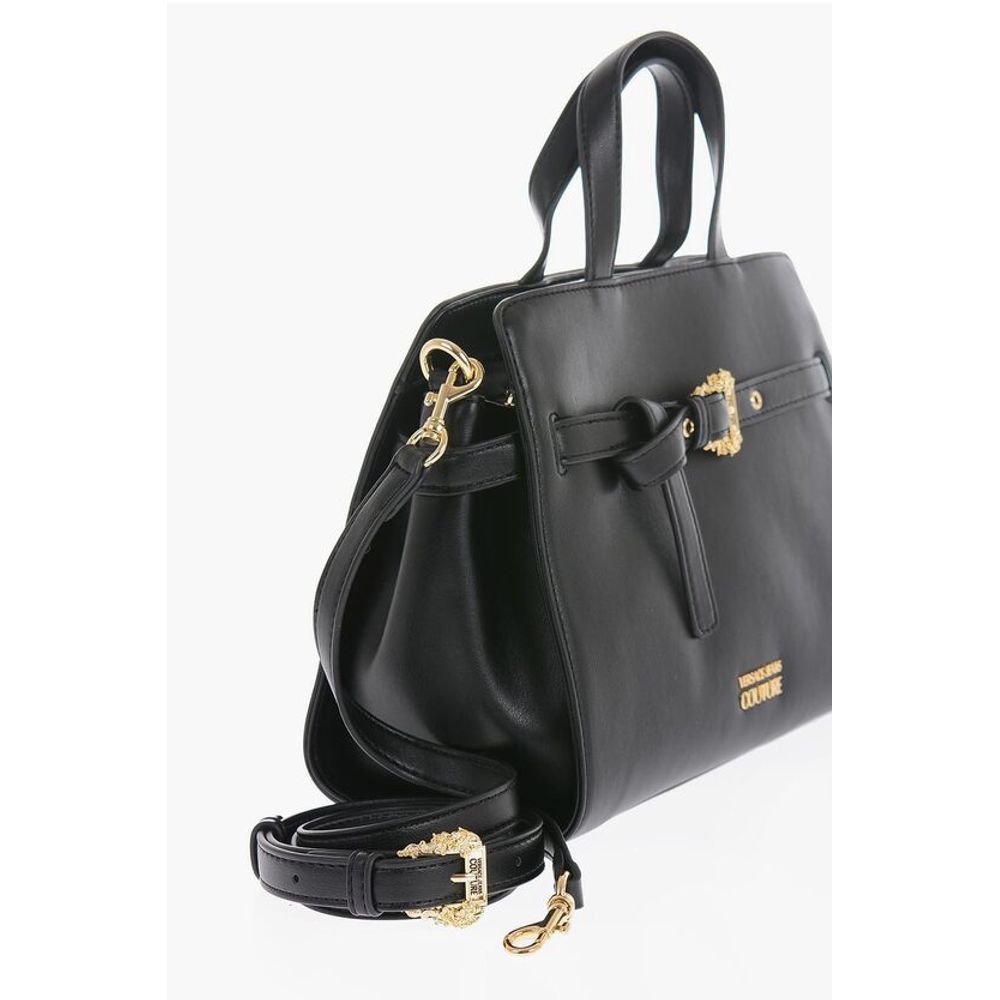 JEANS COUTURE Faux Leather Handbag with Golden Buckle