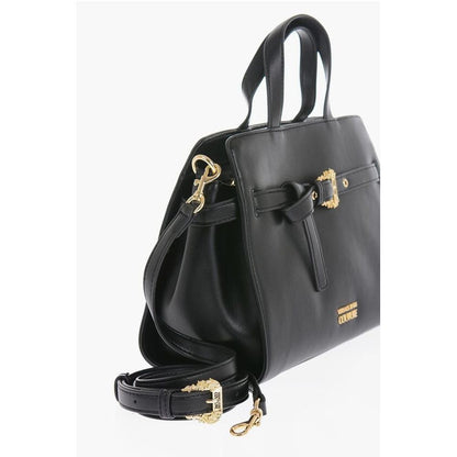 JEANS COUTURE Faux Leather Handbag with Golden Buckle