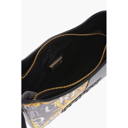JEANS COUTURE Baroque Motif Shoulder Bag with Embossed Logo