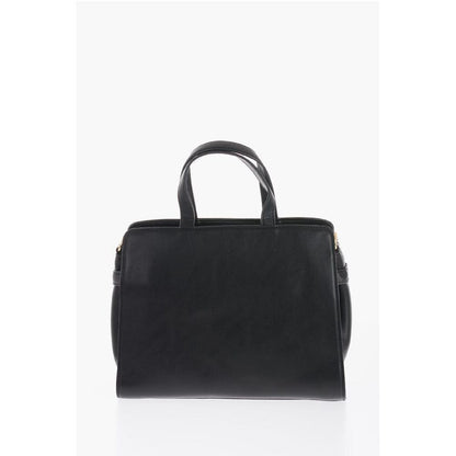 JEANS COUTURE Faux Leather Handbag with Golden Buckle