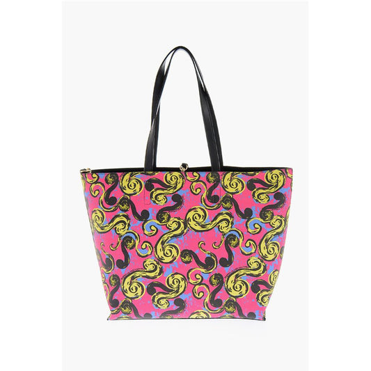 JEANS COUTURE Reversible Faux Leather Tote Bag with Matched