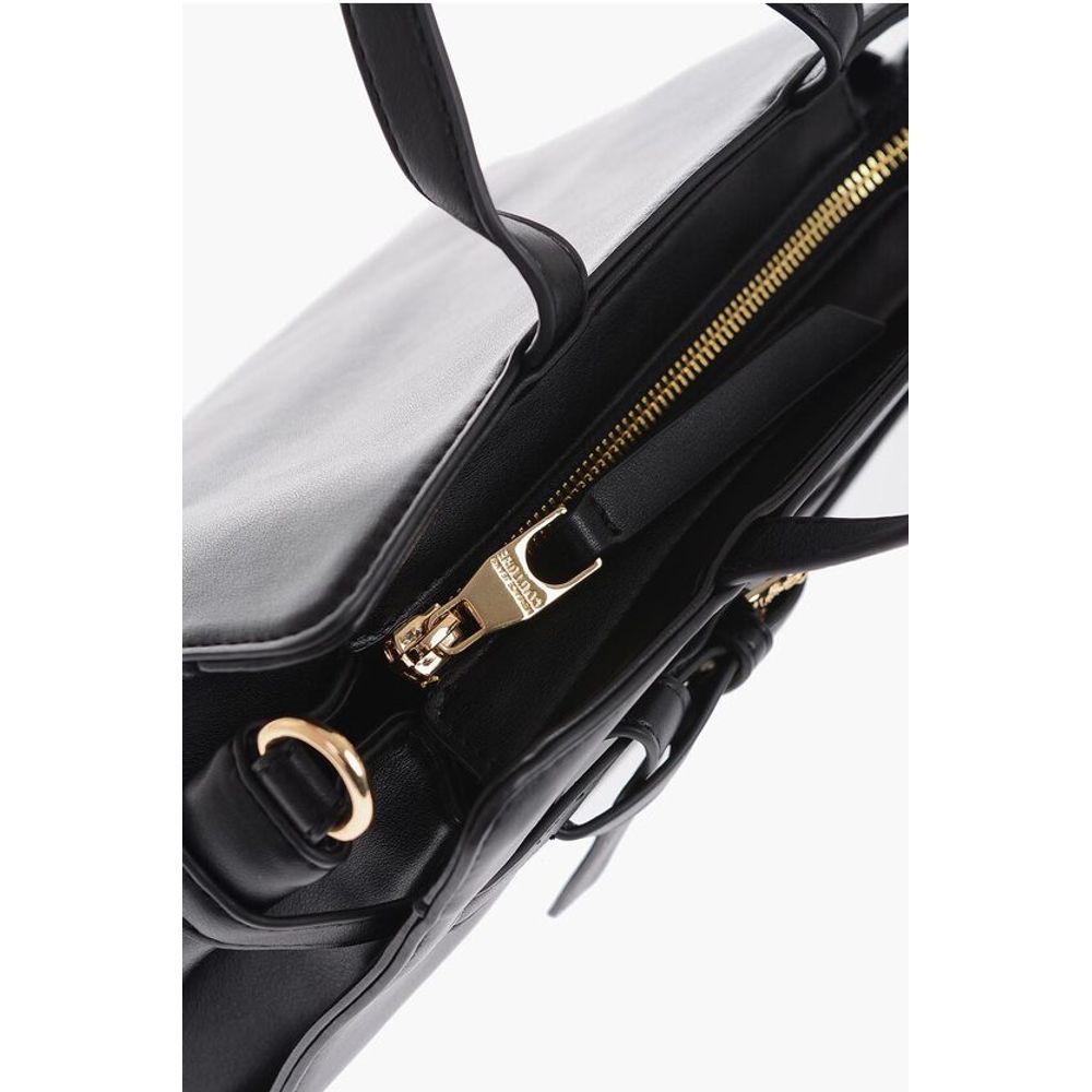 JEANS COUTURE Faux Leather Handbag with Golden Buckle