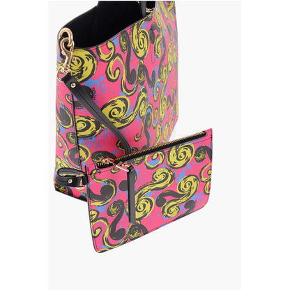 JEANS COUTURE Reversible Faux Leather Tote Bag with Matched
