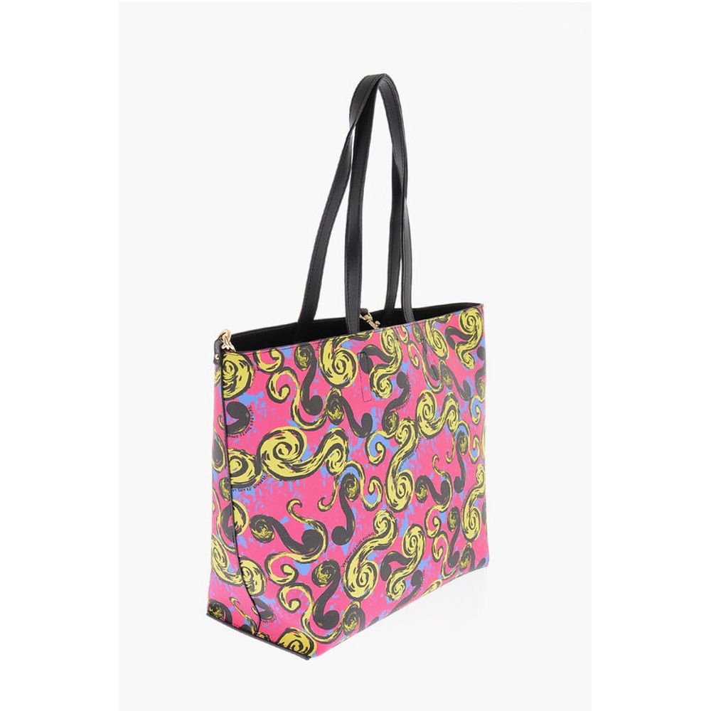 JEANS COUTURE Reversible Faux Leather Tote Bag with Matched