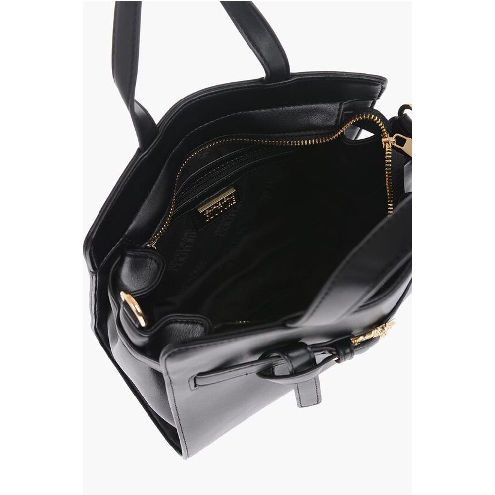 JEANS COUTURE Faux Leather Handbag with Golden Buckle