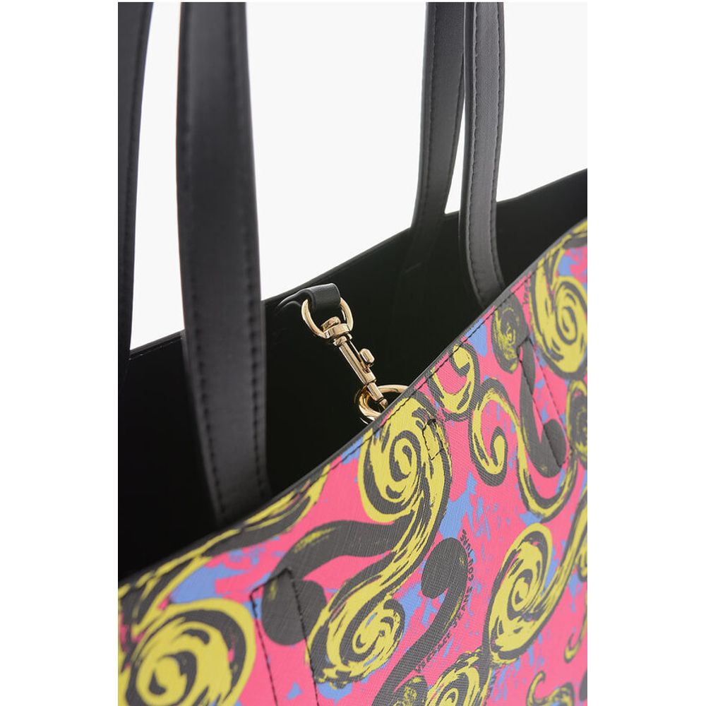 JEANS COUTURE Reversible Faux Leather Tote Bag with Matched